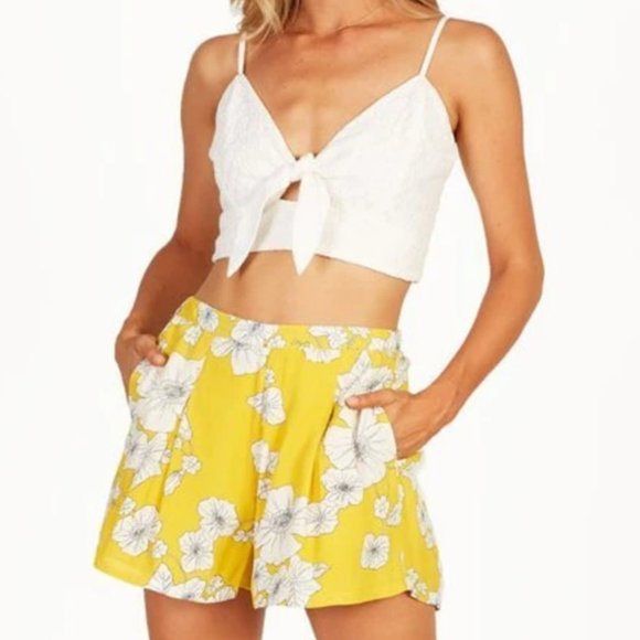 Anthropologie Pants - Anthropologie Carla Floral Shorts Yellow NWT